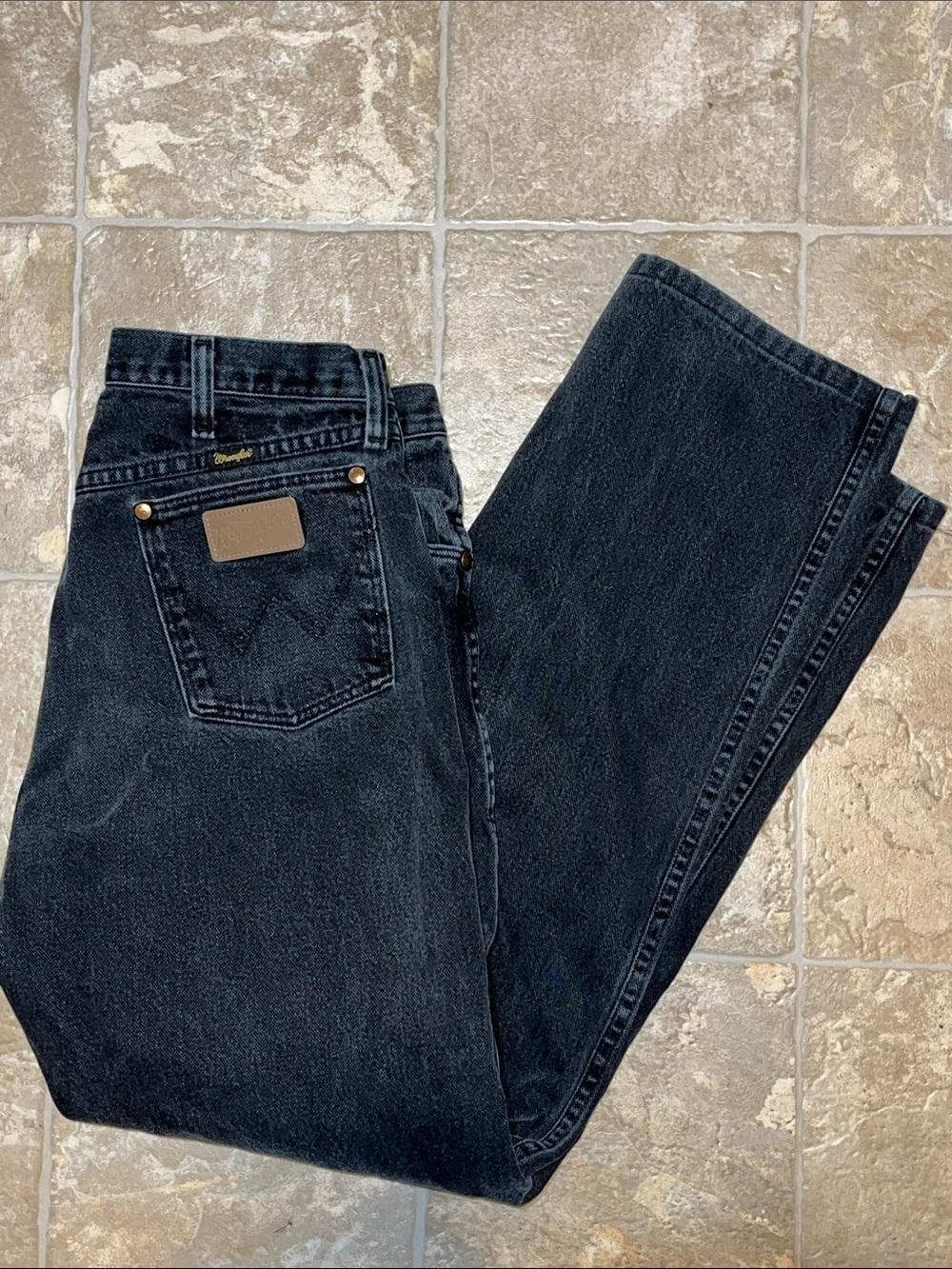 Wrangler Men's Black Straight Jeans